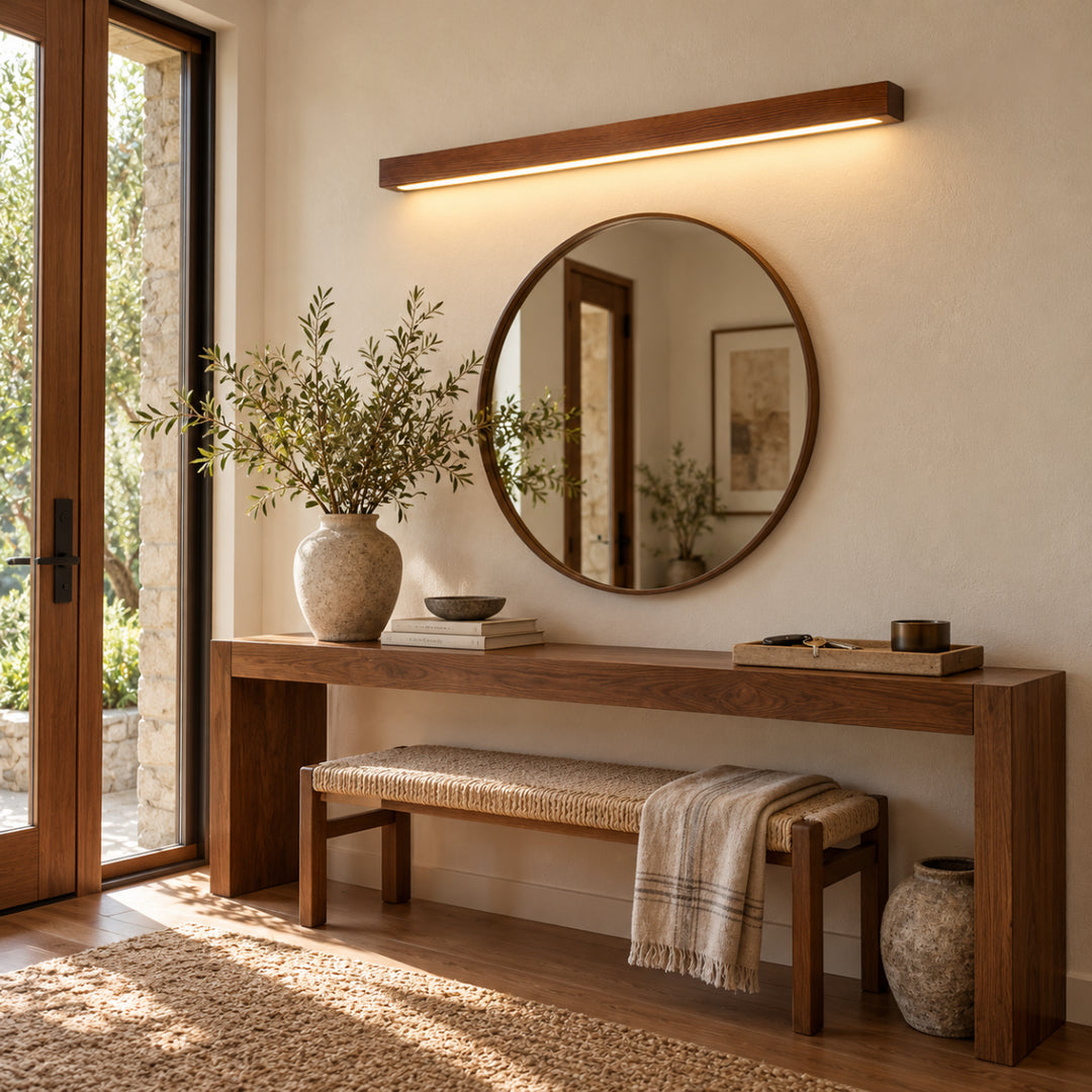 Linvarel Linear Wood Wall Light 4