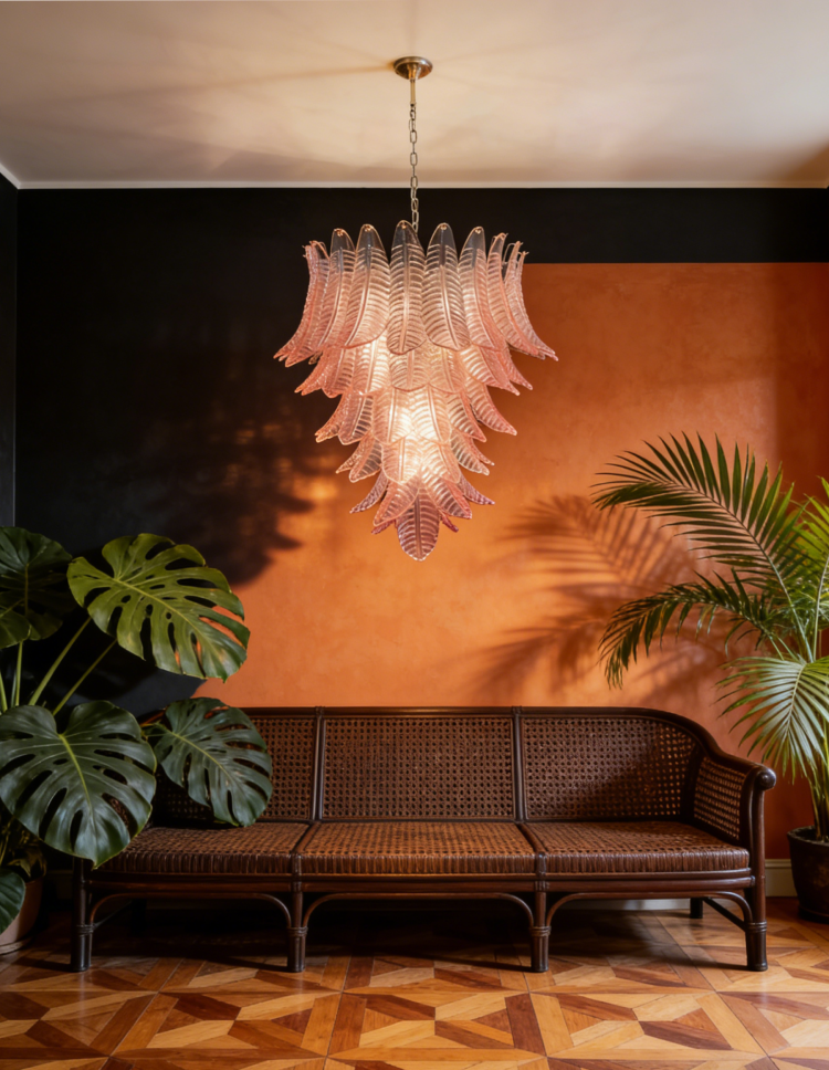 Liora Leaf Murano Glass Chandelier 5