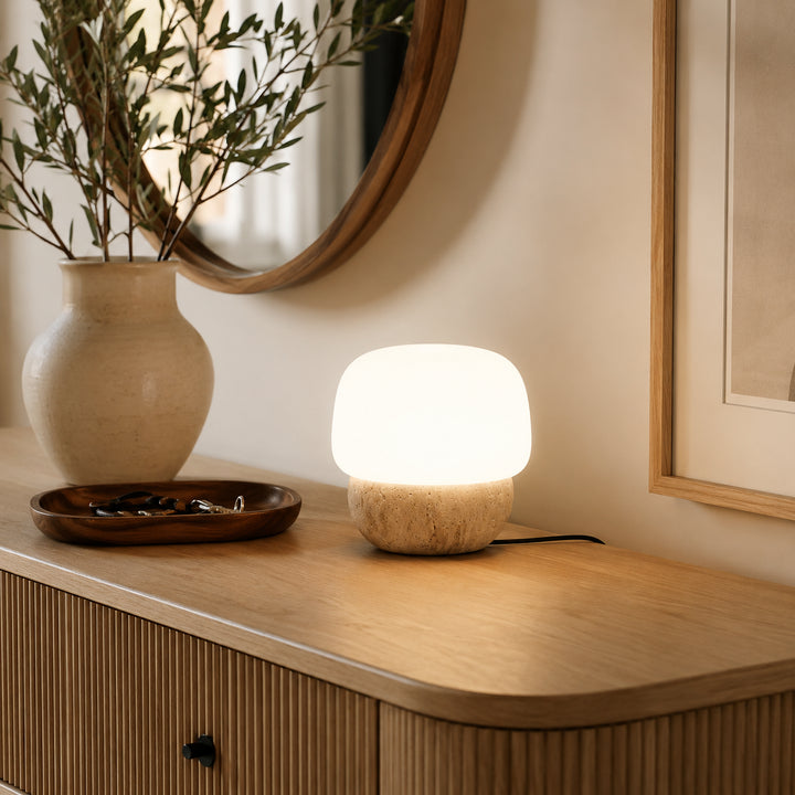 Lnvero Travertine Table Lamp 1