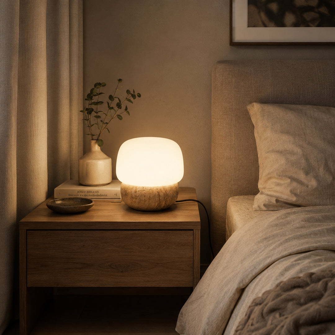 Lnvero Travertine Table Lamp 4