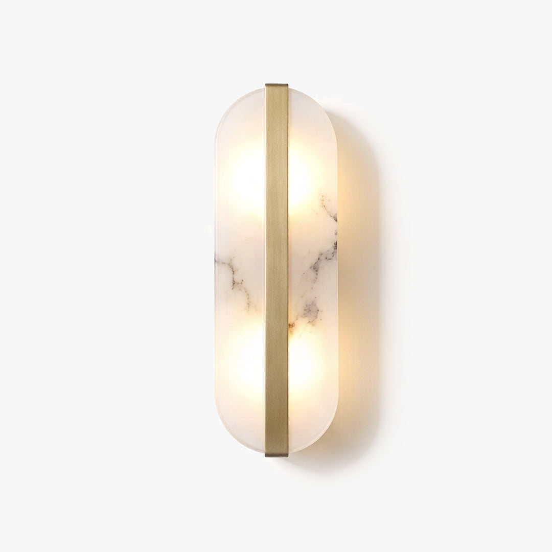 Long Ellipse Alabaster Wall Sconce 1