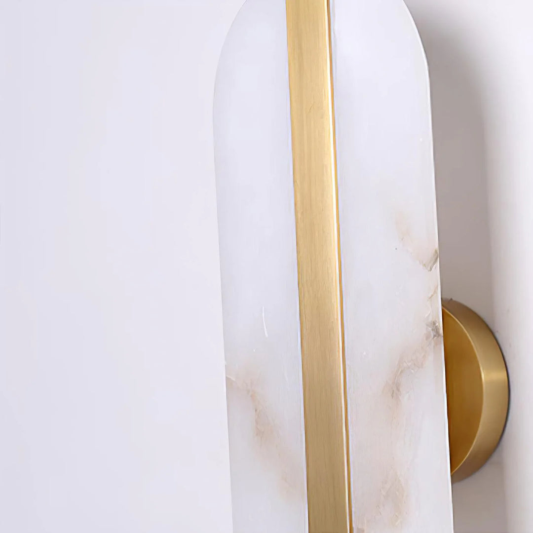 Long Ellipse Alabaster Wall Sconce 13