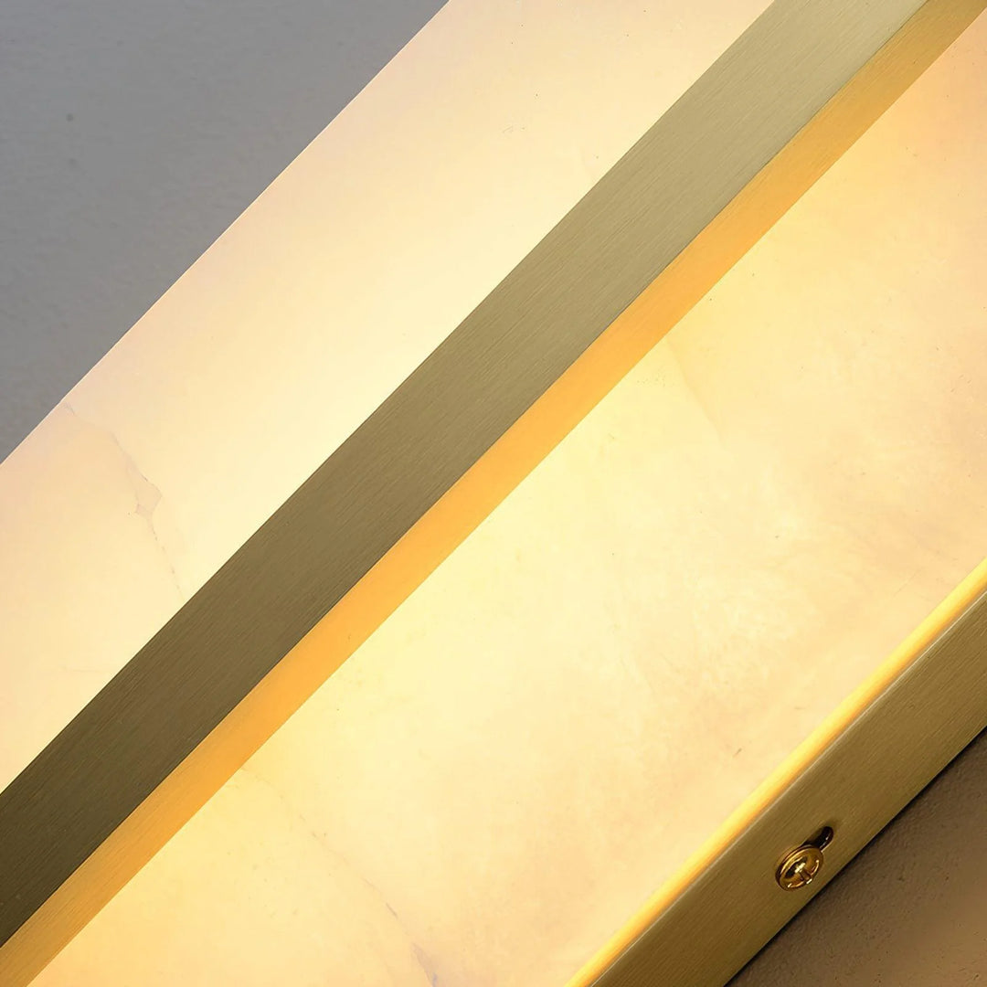 Long Ellipse Alabaster Wall Sconce 14