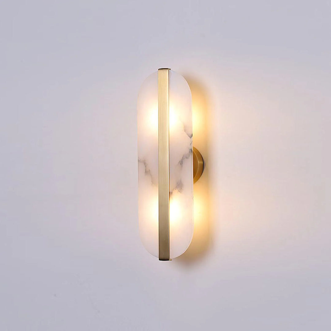 Long Ellipse Alabaster Wall Sconce 4