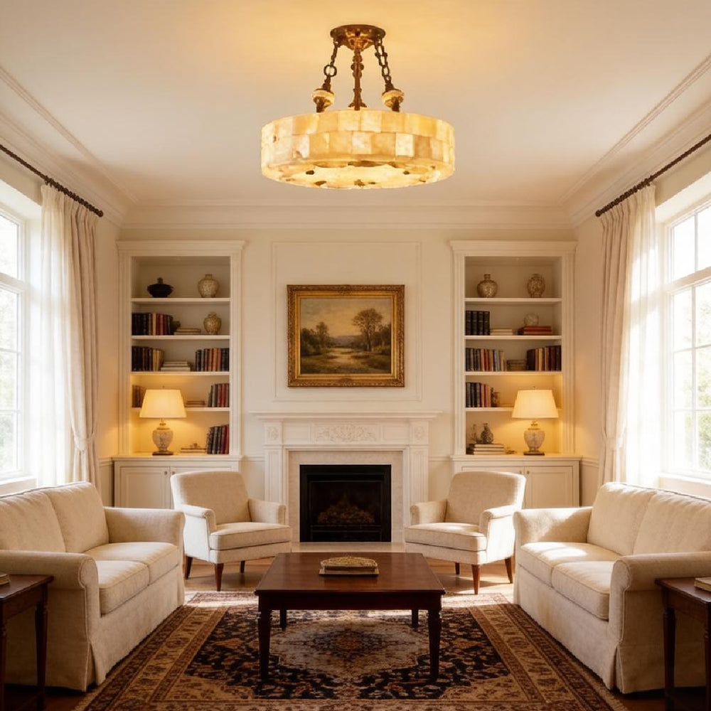 Lucas Alabaster Ceiling Light 5