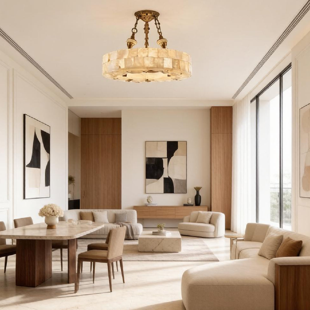 Lucas Alabaster Ceiling Light 7