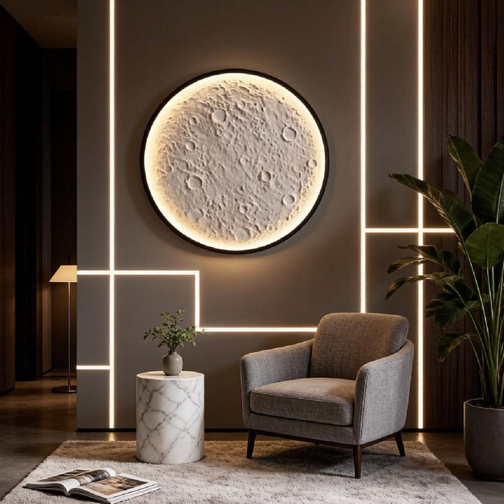 Lumi Moon Plaster Wall Lamp 9