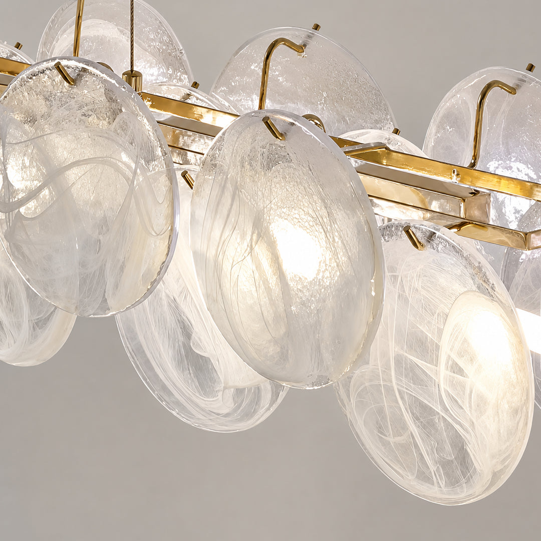 Lunavelle Long Murano Glass Chandelier 11