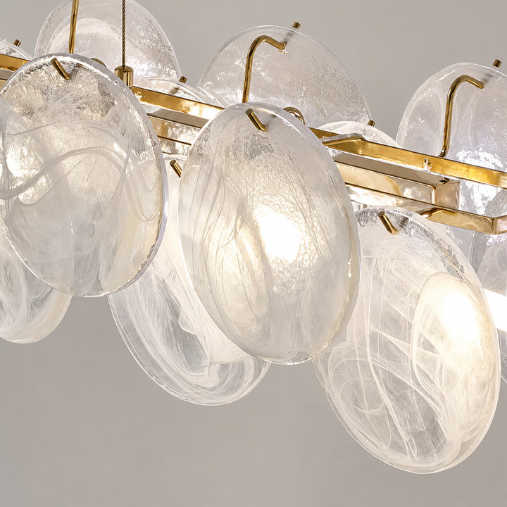 Lunavelle Long Murano Glass Chandelier 11
