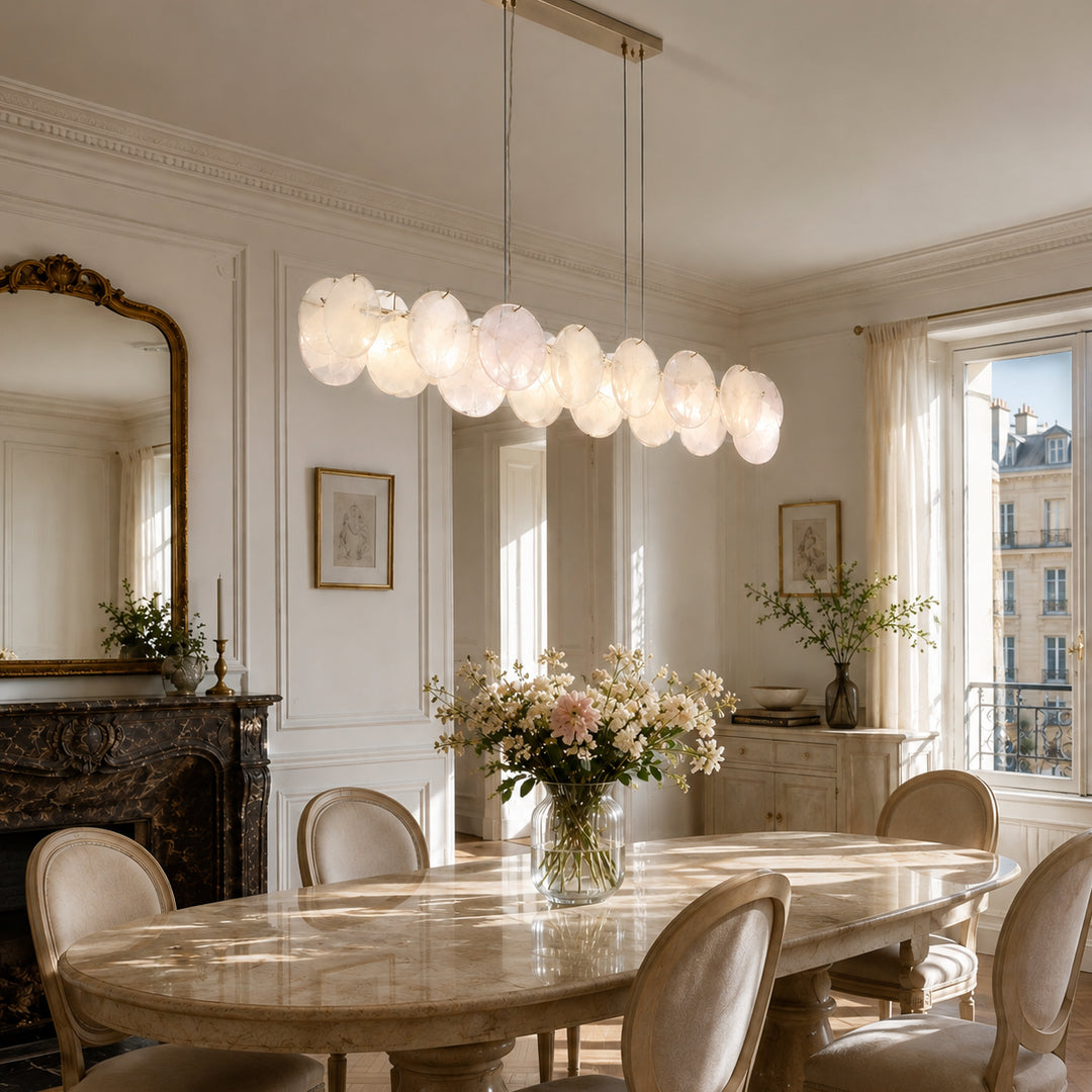 Lunavelle Long Murano Glass Chandelier 12