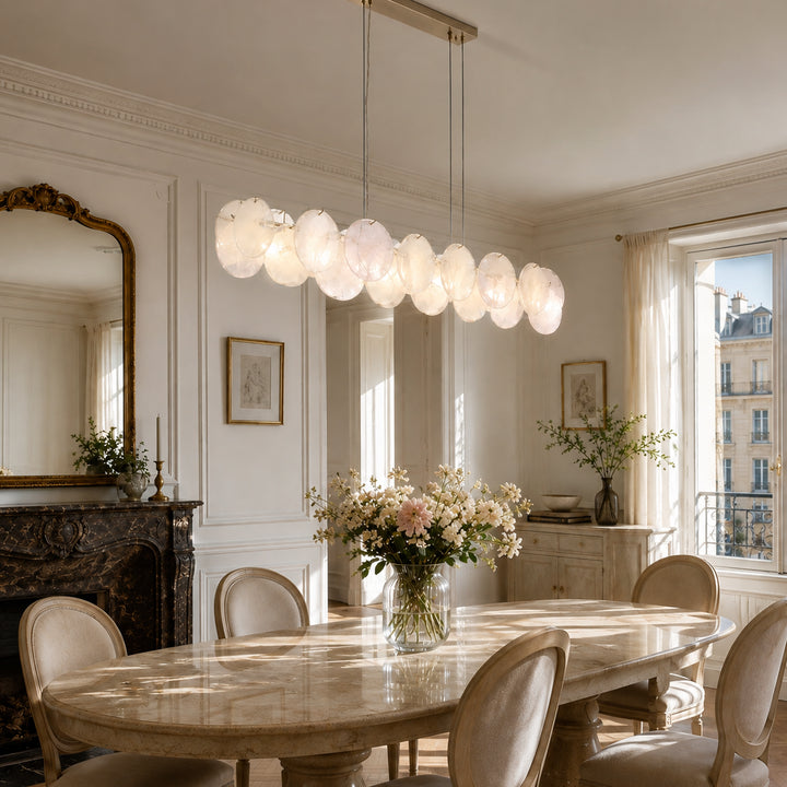 Lunavelle Long Murano Glass Chandelier 12