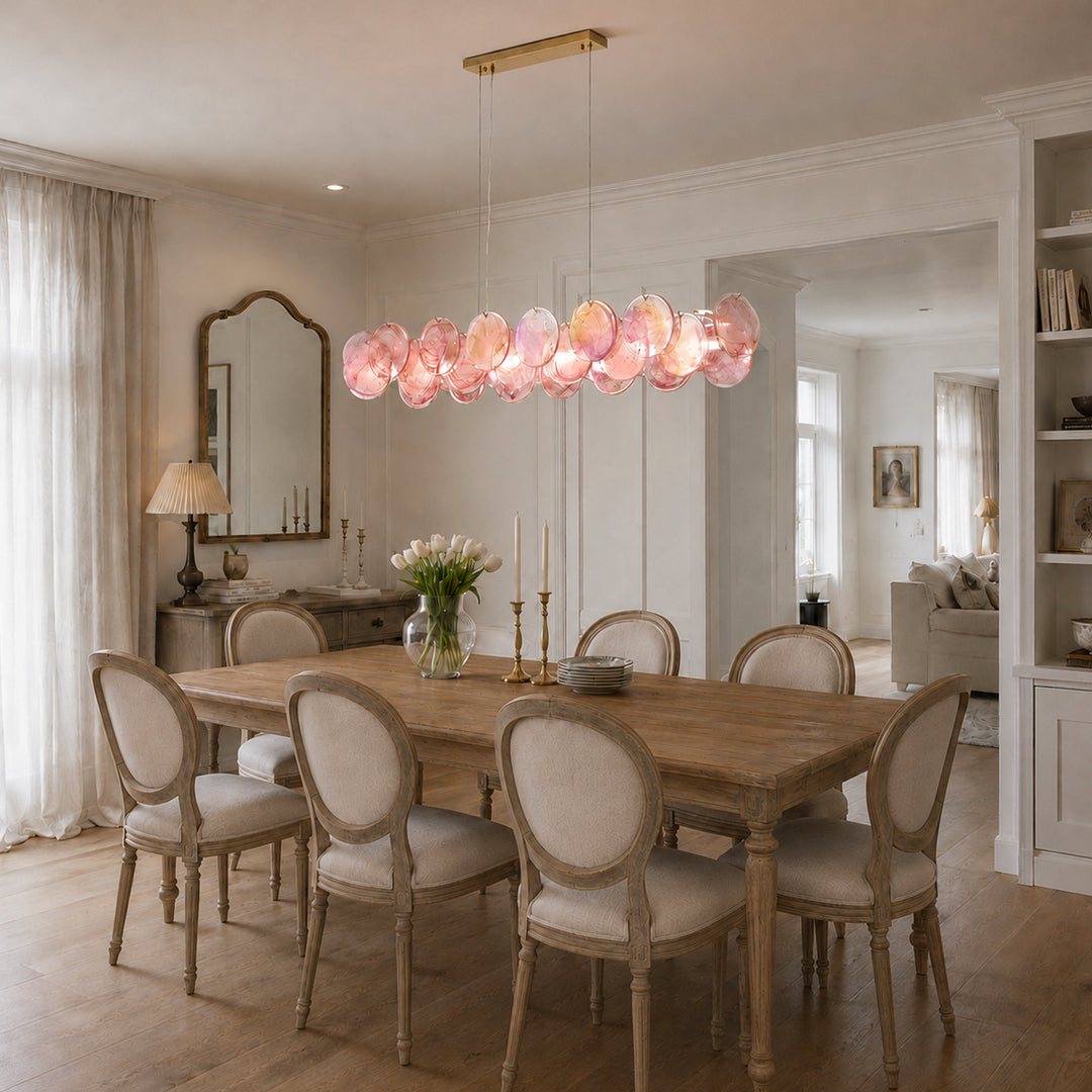 Lunavelle Long Murano Glass Chandelier 15