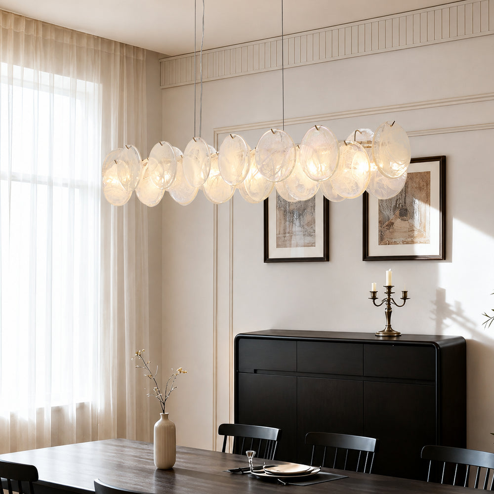 Lunavelle Long Murano Glass Chandelier 17
