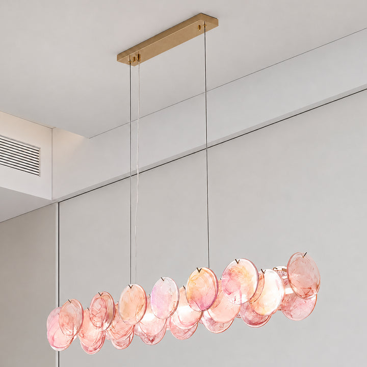 Lunavelle Long Murano Glass Chandelier 21