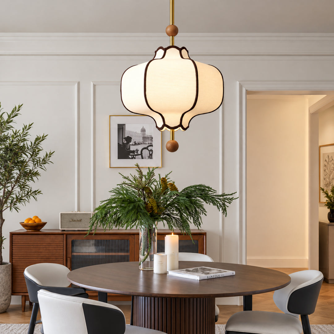 Luravyn Fabric Lantern Pendant Light 14