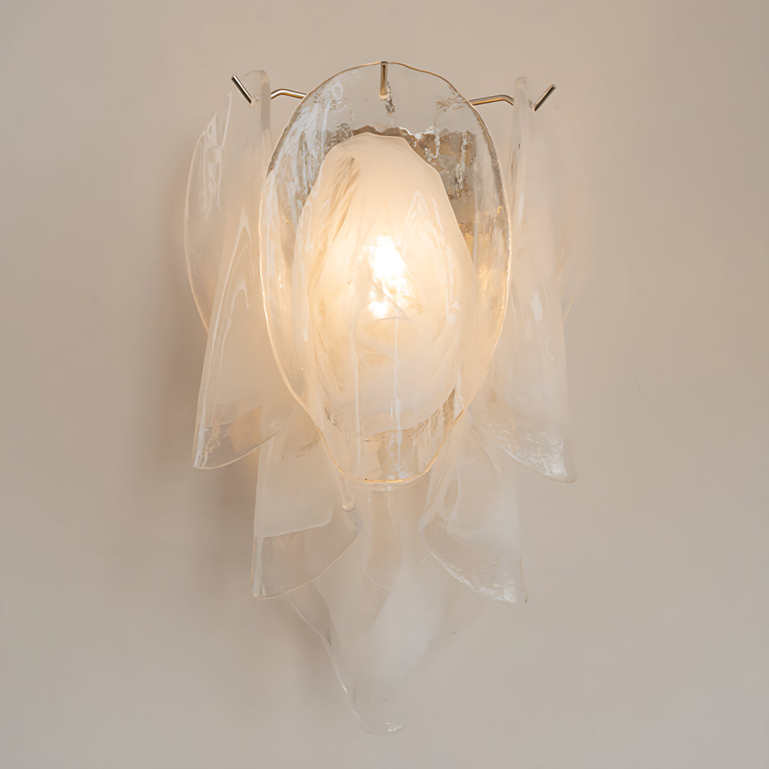 Magnolien-Glaswandleuchte