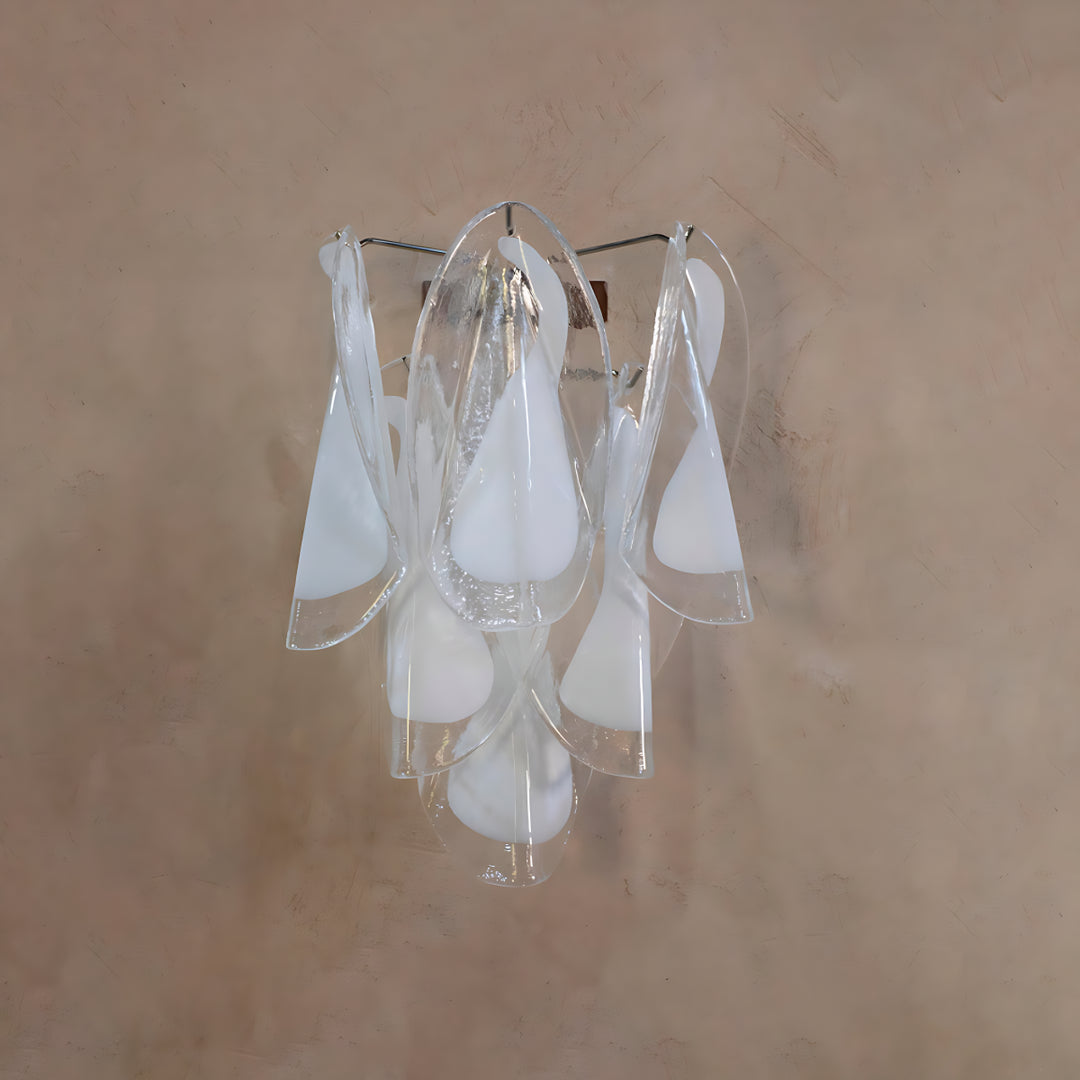 Magnolien-Glaswandleuchte