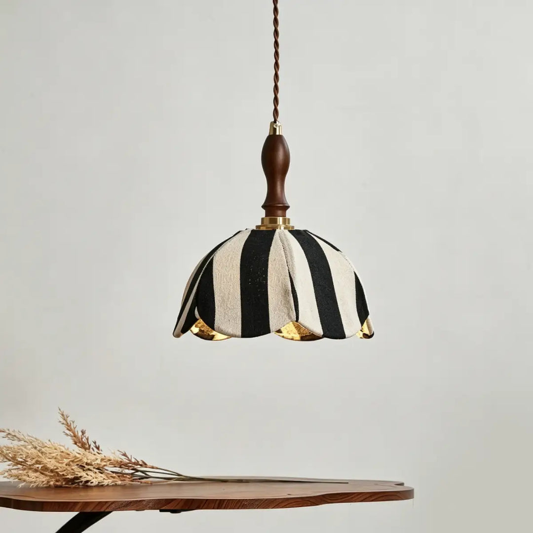 Marin Striped Fabric Pendant Light 4