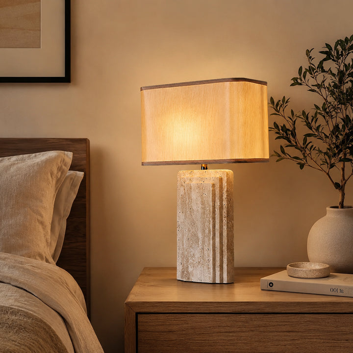 Mavoa Travertine Table Lamp 1