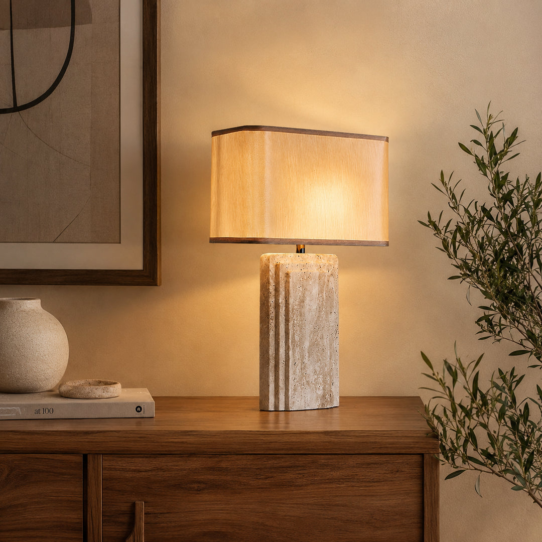 Mavoa Travertine Table Lamp 2