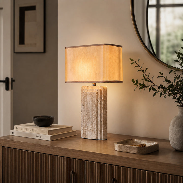 Mavoa Travertine Table Lamp 3