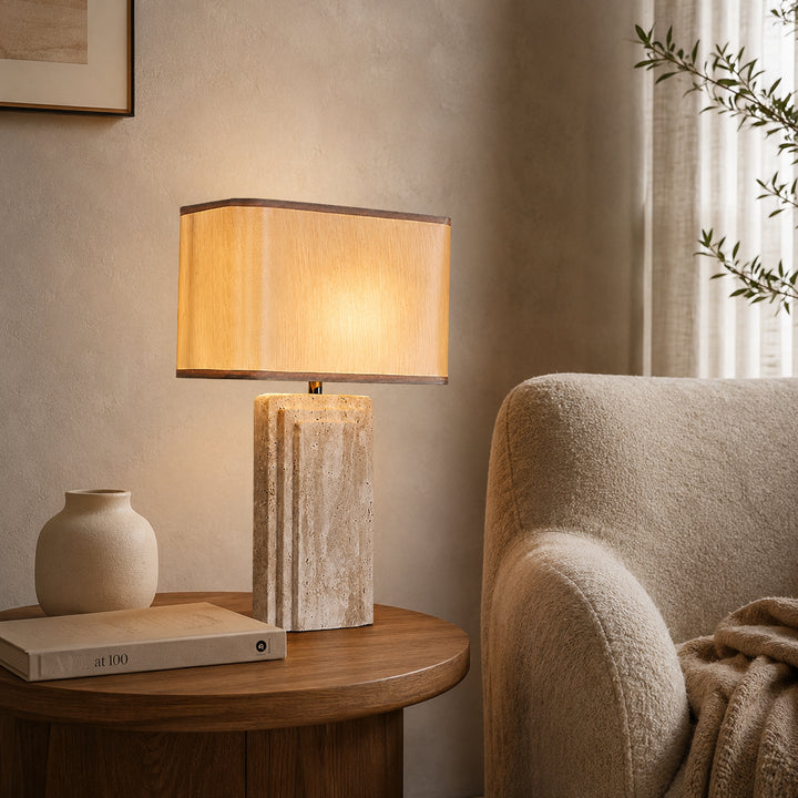 Mavoa Travertine Table Lamp 4