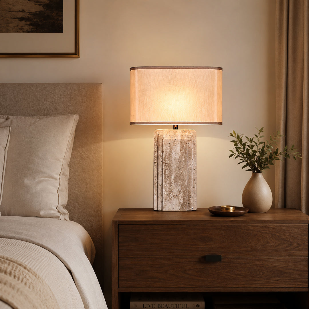 Mavoa Travertine Table Lamp 9