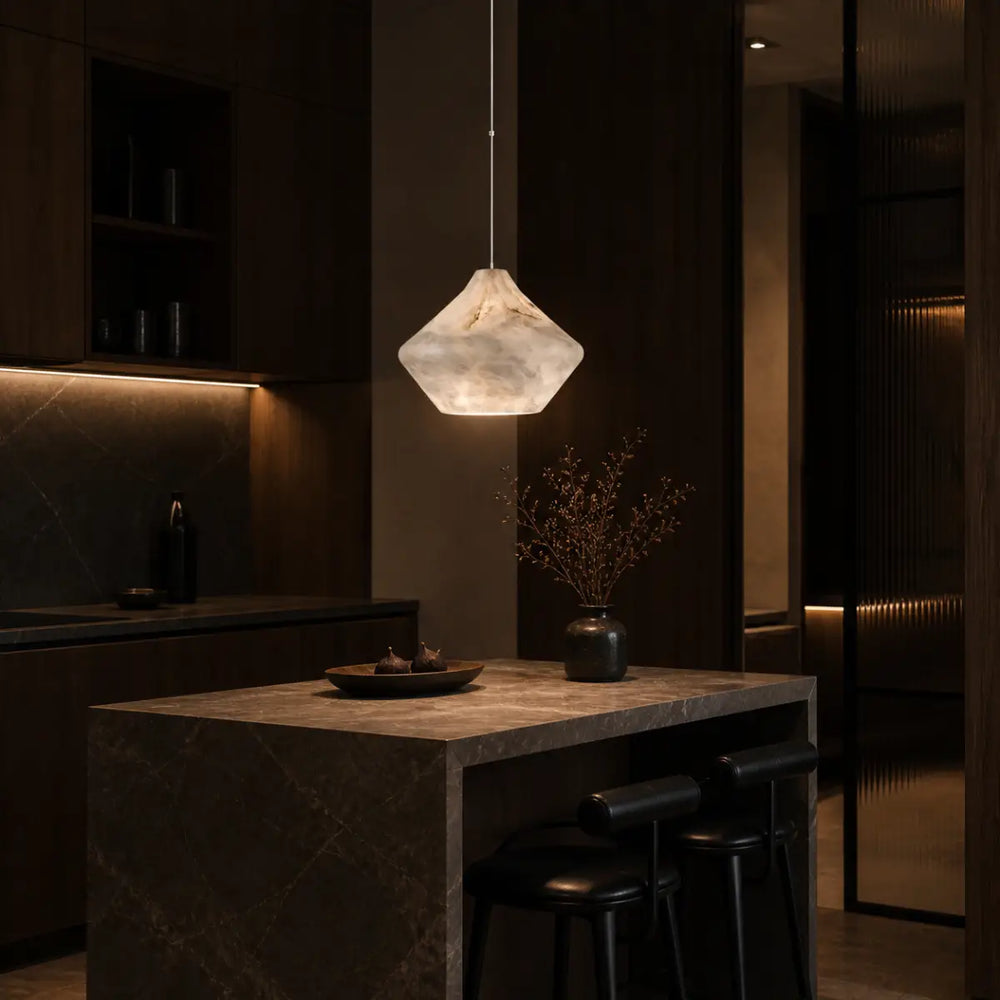 Mira Pebble Alabaster Pendant Light 4