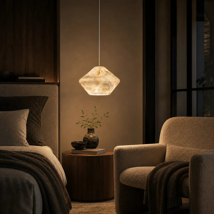 Mira Pebble Alabaster Pendant Light 5