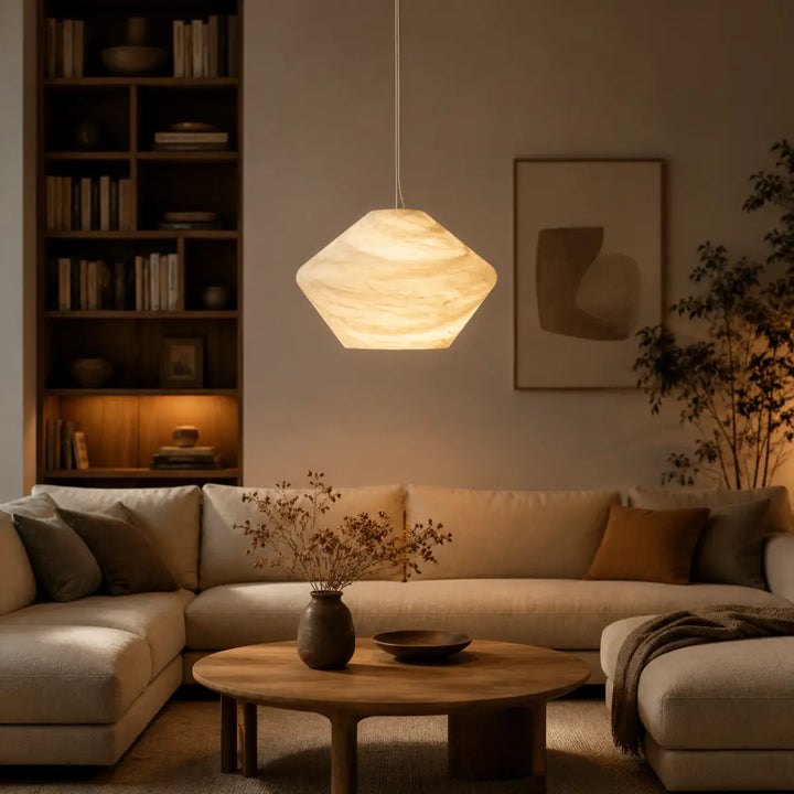 Mira Pebble Alabaster Pendant Light 7
