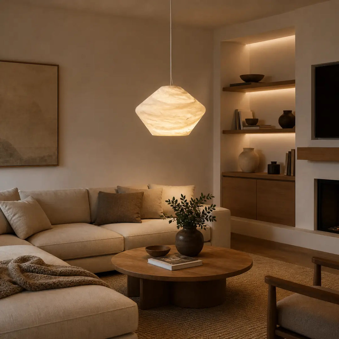Mira Pebble Alabaster Pendant Light 8