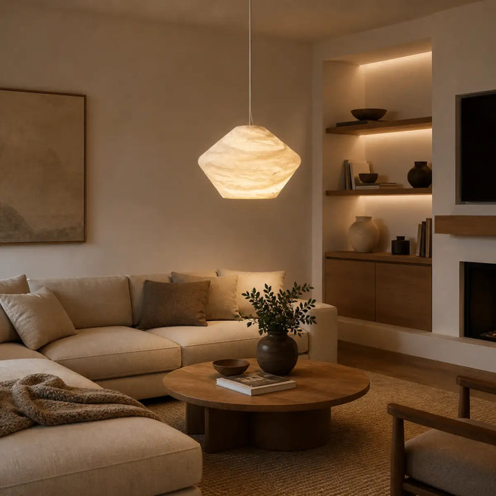 Mira Pebble Alabaster Pendant Light 8