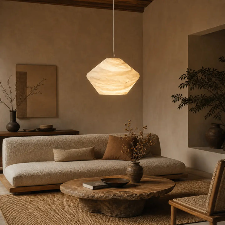 Mira Pebble Alabaster Pendant Light 9