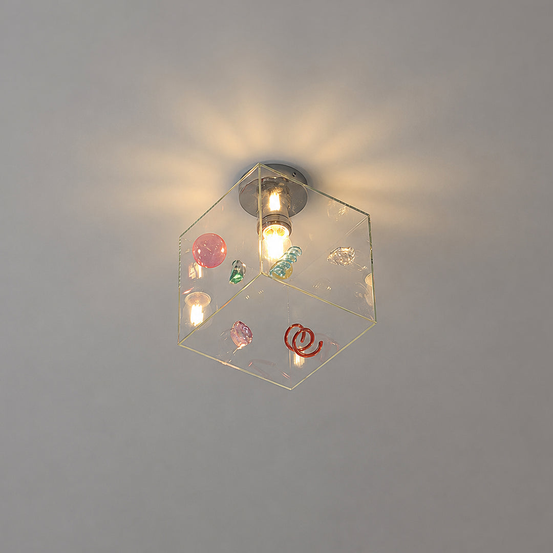 Mivella Glass Cube Ceiling Light 10