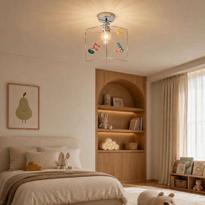 Mivella Glass Cube Ceiling Light 11