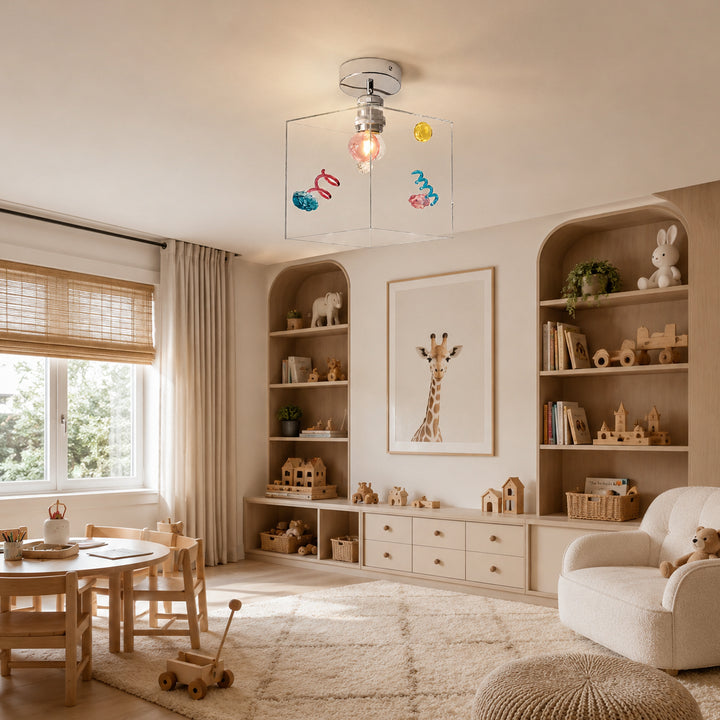 Mivella Glass Cube Ceiling Light 12