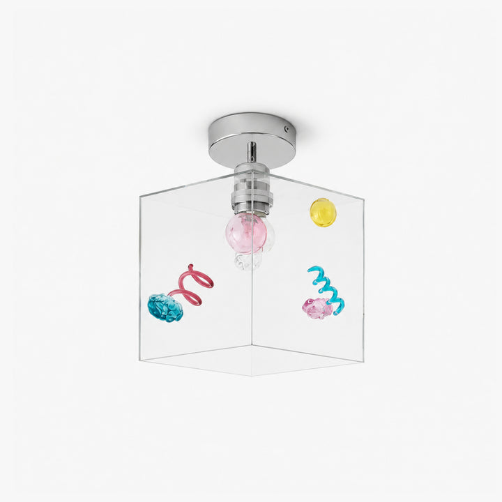 Mivella Glass Cube Ceiling Light 2