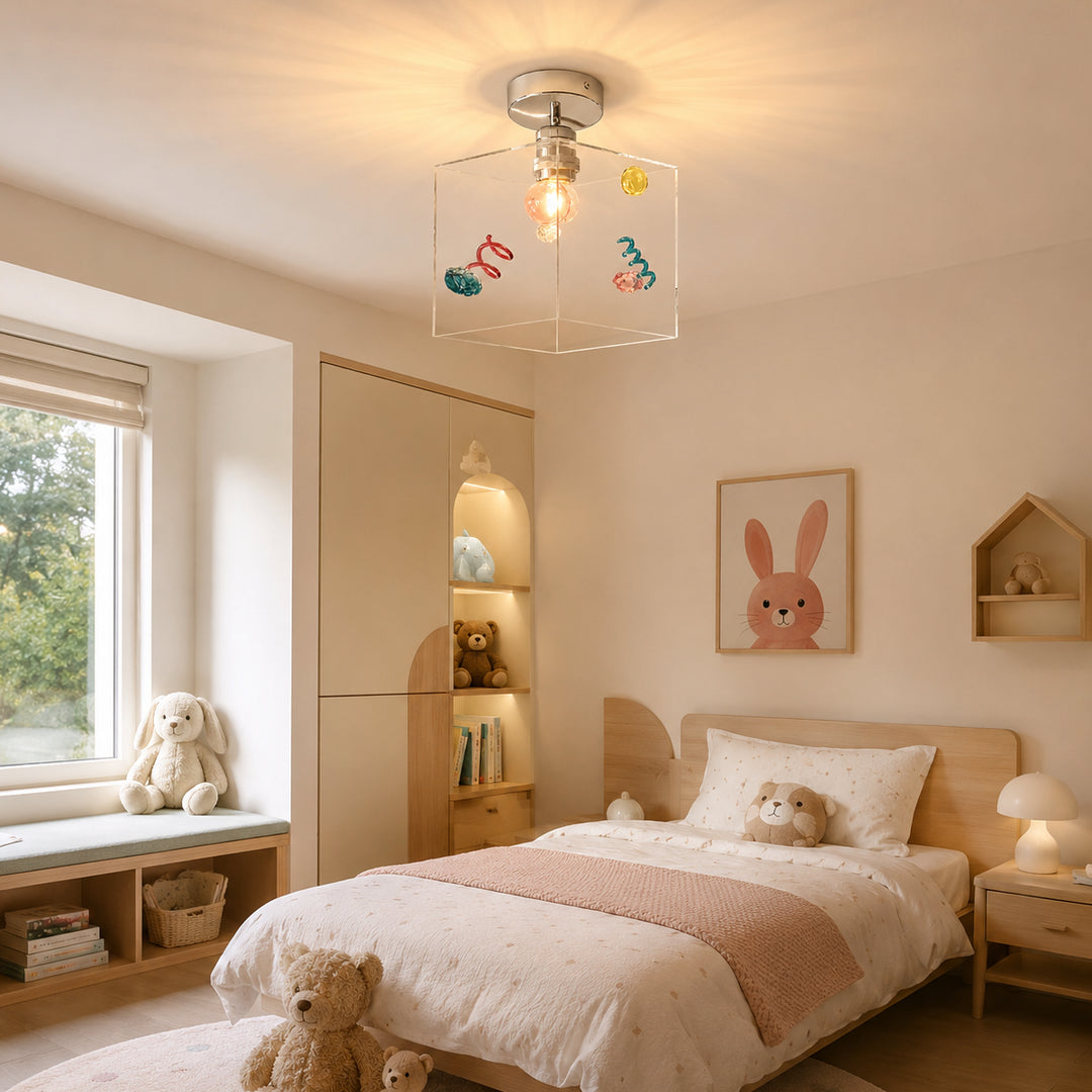 Mivella Glass Cube Ceiling Light 5