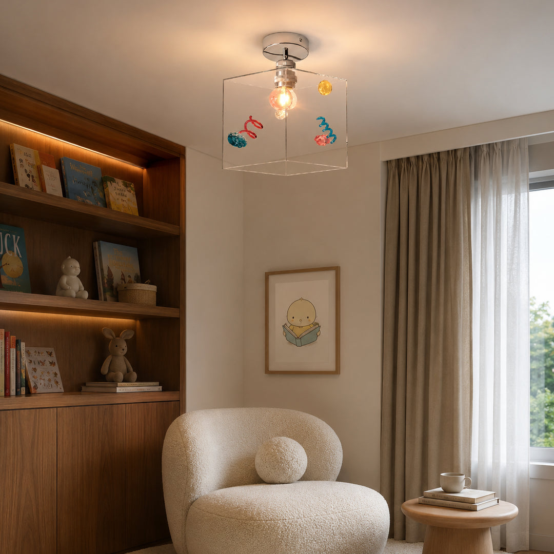 Mivella Glass Cube Ceiling Light 7