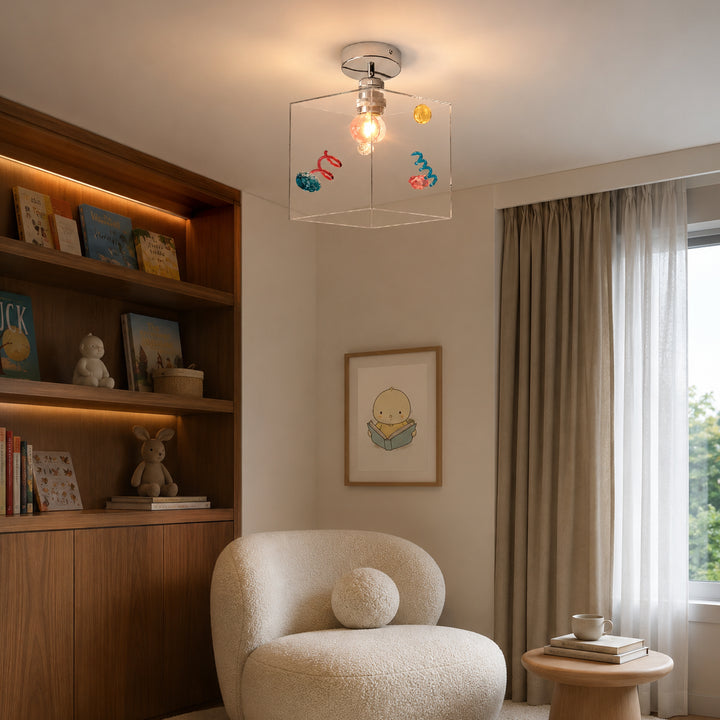 Mivella Glass Cube Ceiling Light 7