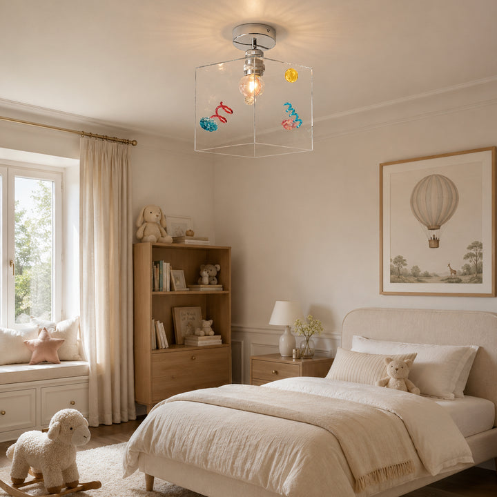 Mivella Glass Cube Ceiling Light 8