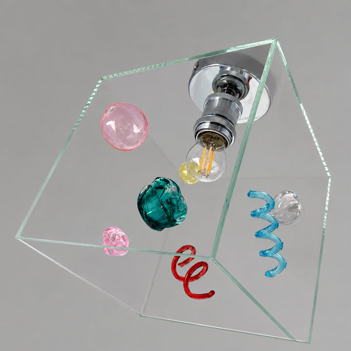 Mivella Glass Cube Ceiling Light 9