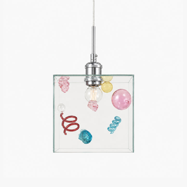 Mivella Glass Cube Pendant Light 2