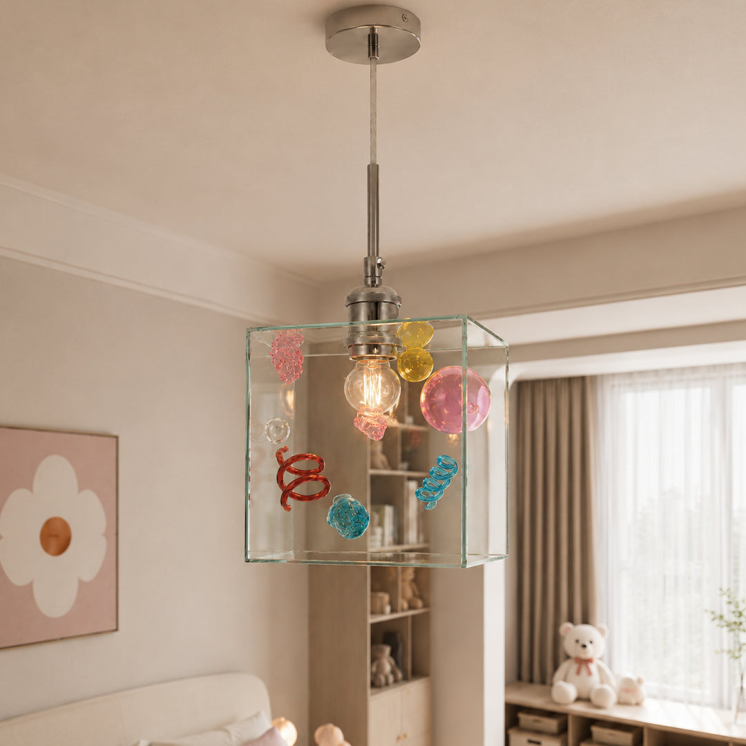 Mivella Glass Cube Pendant Light 8