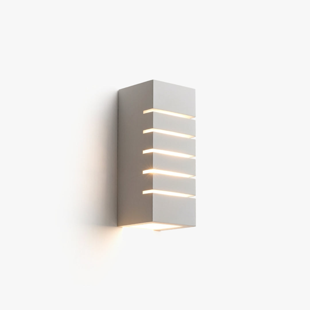 Modern Slatted Plaster Wall Lamp 1