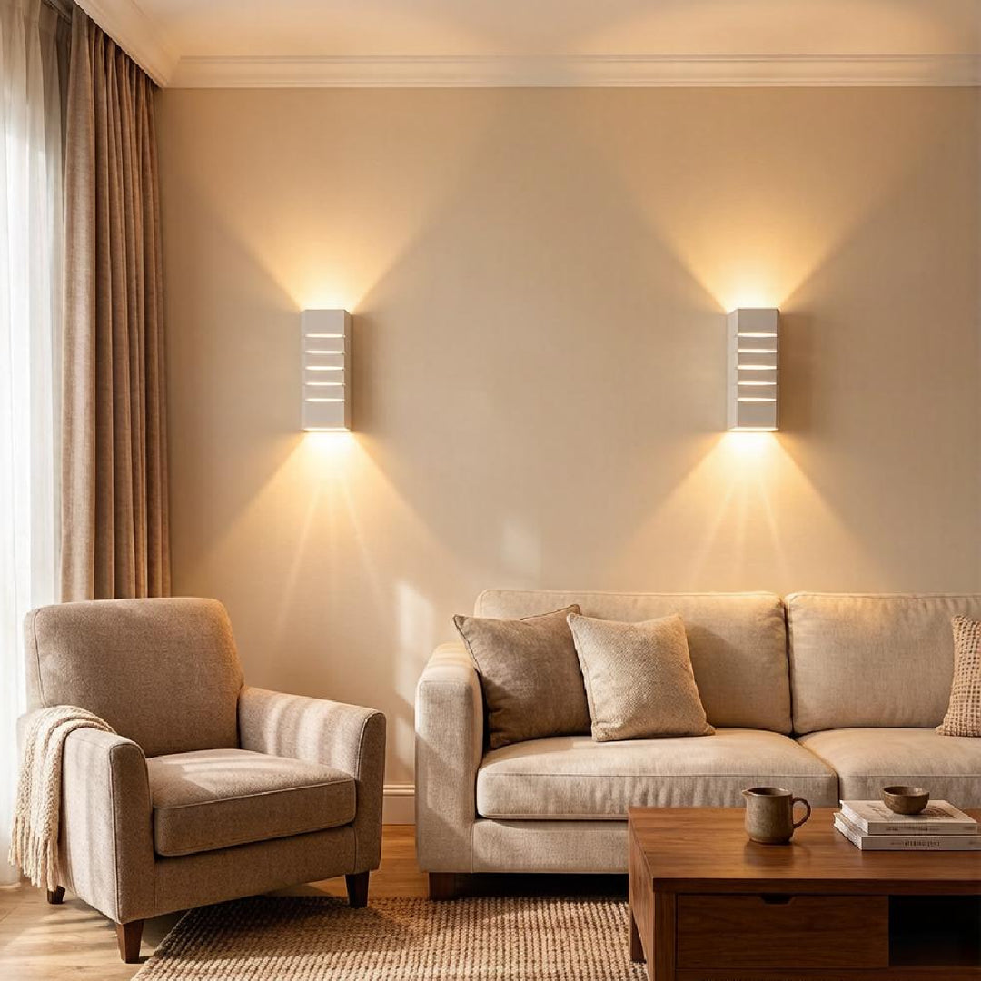 Modern Slatted Plaster Wall Lamp 4