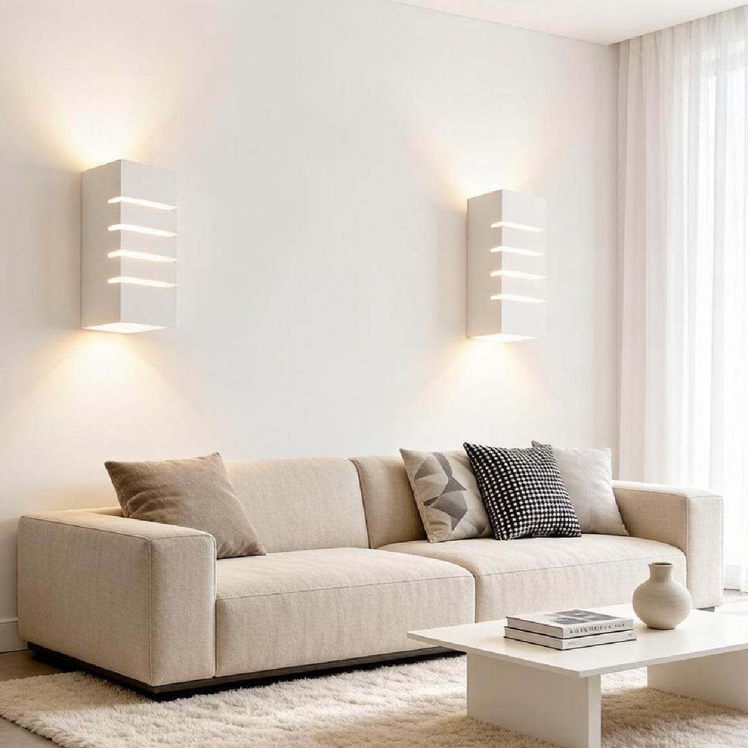 Modern Slatted Plaster Wall Lamp 6
