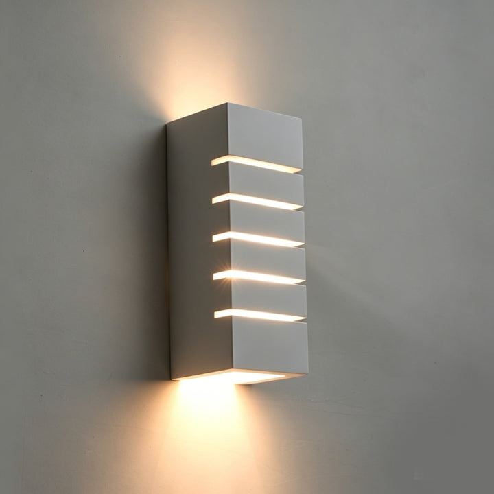 Modern Slatted Plaster Wall Lamp 8
