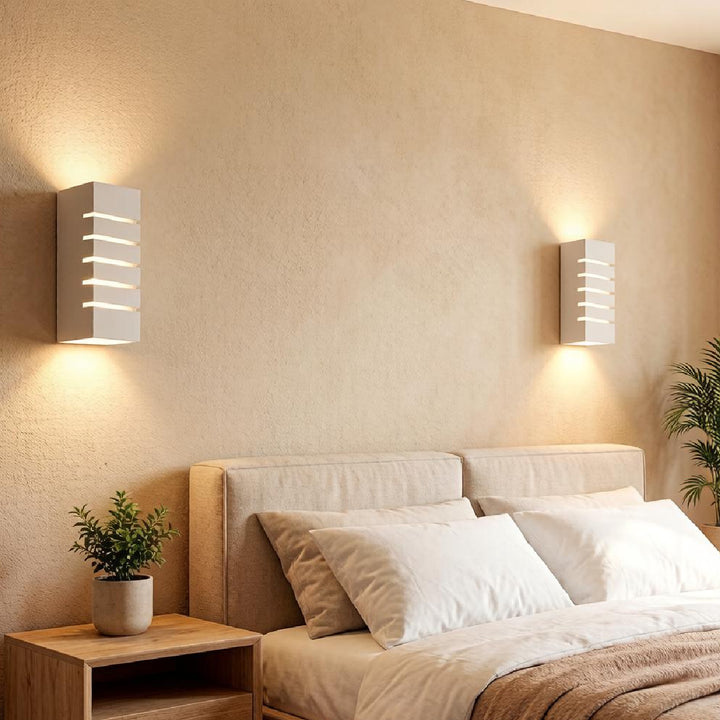 Modern Slatted Plaster Wall Lamp 9