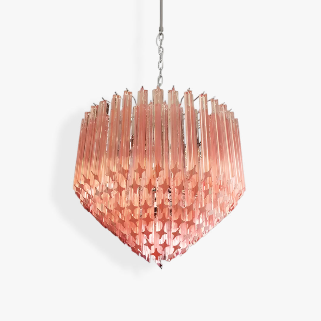 Mora Pink Murano Glass Chandelier 1